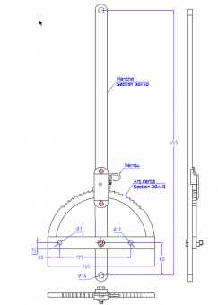 Handbremshebel lang grundiert 